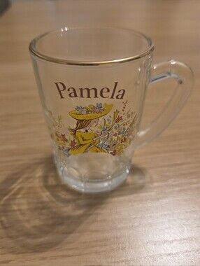 Vtg Mini Mug Name Glass